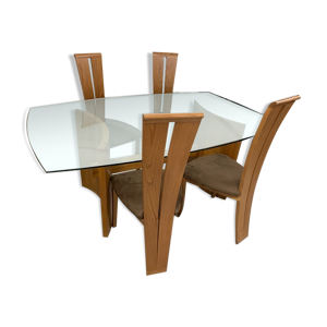 Table de salon avec 4 - chaises
