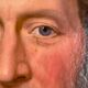 Ancient painting , portrait of a man signed A Delmére and dated 1845