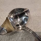 Silver-plated metal ladle for fat and lean meat, Ercuis silversmith, Louis XV, 29