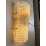 Set of Two "Crocodile" Opalino Murano Glass Wall Sconces