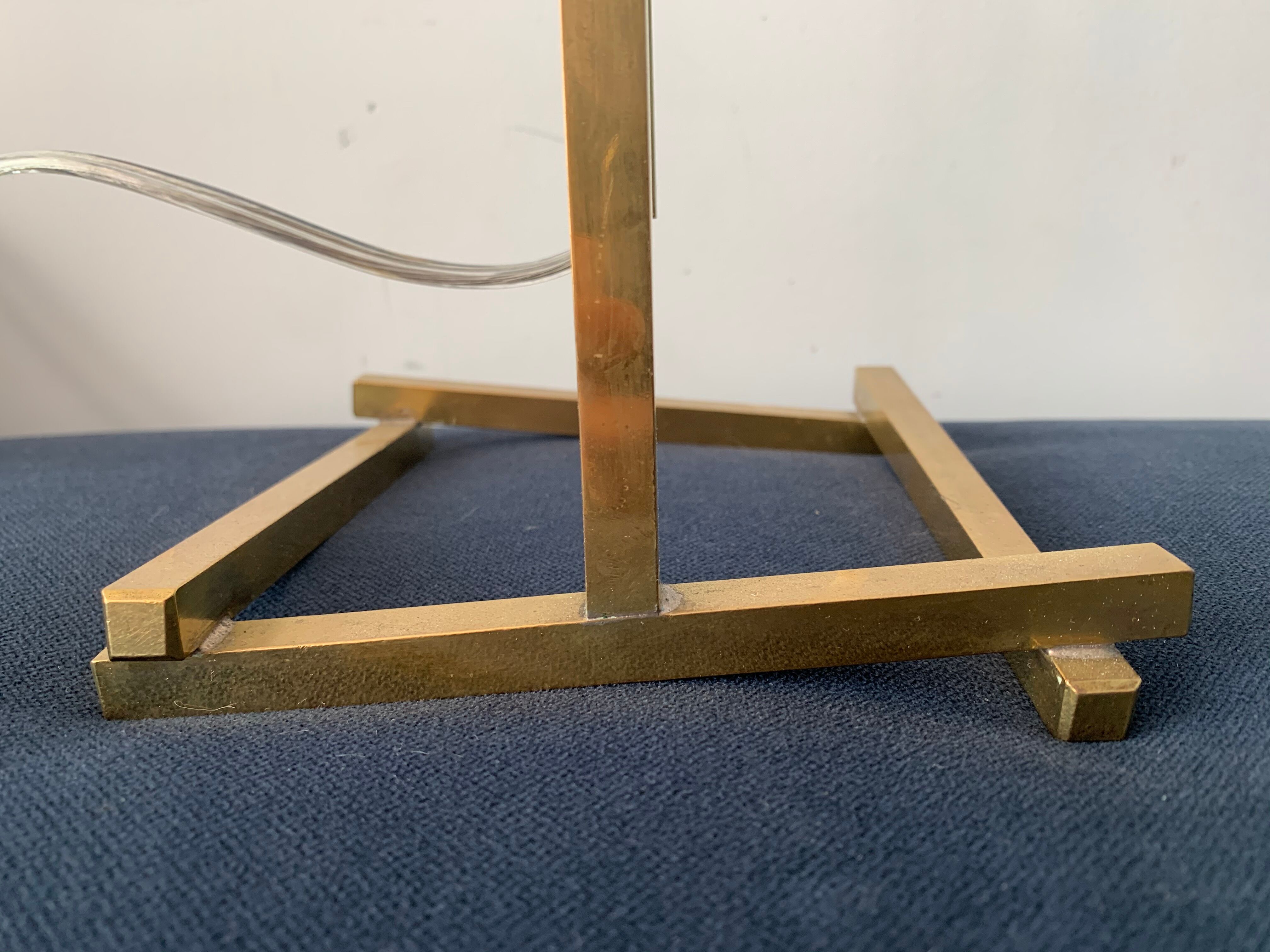 Square base brass lamp foot