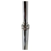Flexible chromed arc floor lamp with Carrara marble base, Italy 1960s