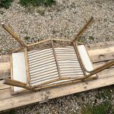 Rattan and bamboo coffee table
