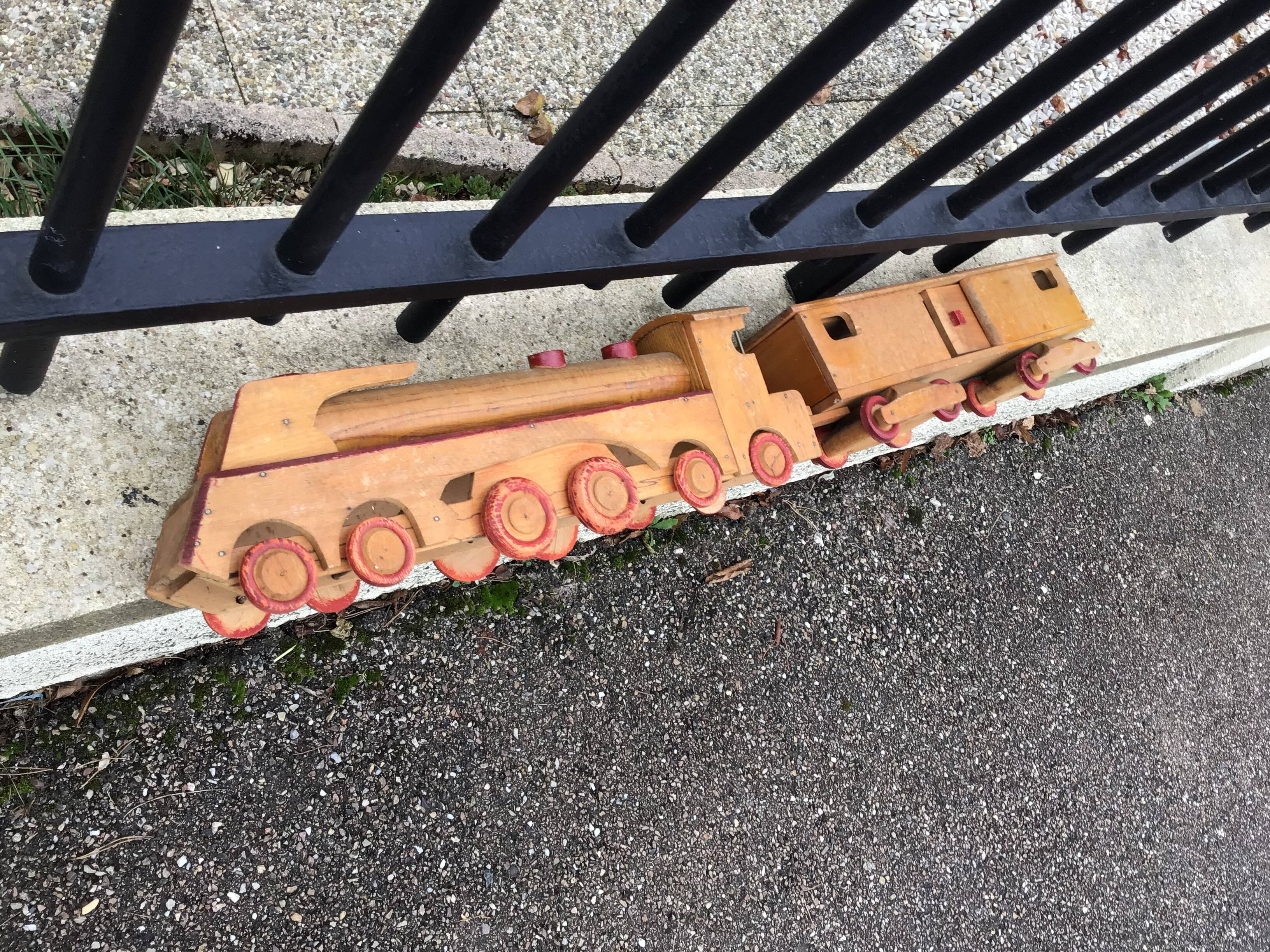 Folk art wooden train