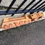 Folk art wooden train