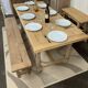 Solid oak farmhouse table