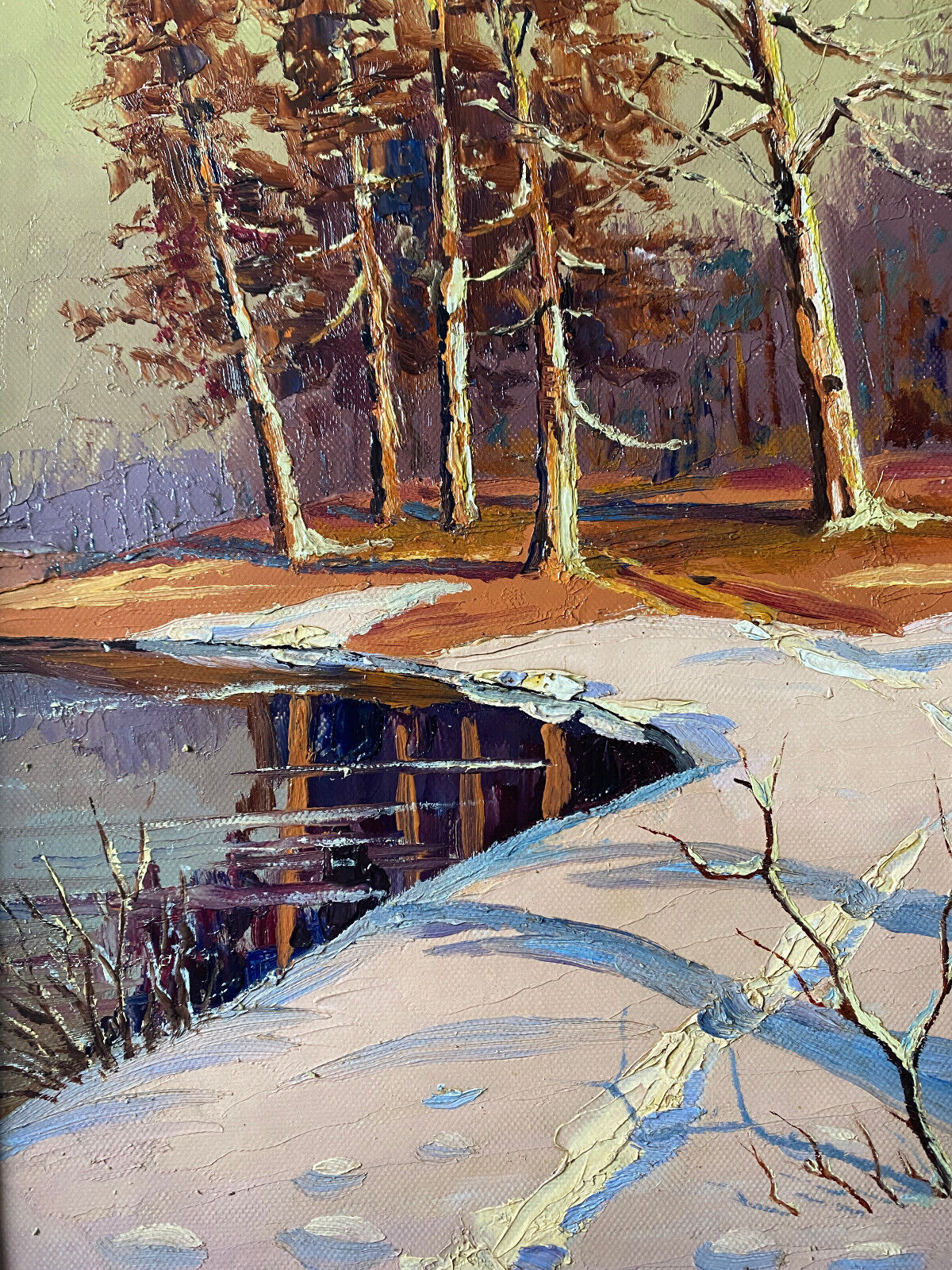 Russian school painting oil on canvas signed