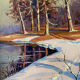 Russian school painting oil on canvas signed