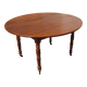 Table ronde ovale à abattants merisier massif époque XIX°