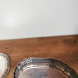 Set of 2 vintage Alpadur silver metal plates