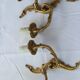 Old pairs of bronze wall sconces