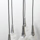 Chandelier suspension waterfall 5 globes Philips 1960-70