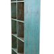 Bookcase 10 Burmese teak lockers with blue patina