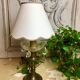 Bronze candle holder lamp with bobeche and old tassels