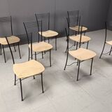 Vintage black metal and wicker italian bistro chairs.  Beautiful, elegant i