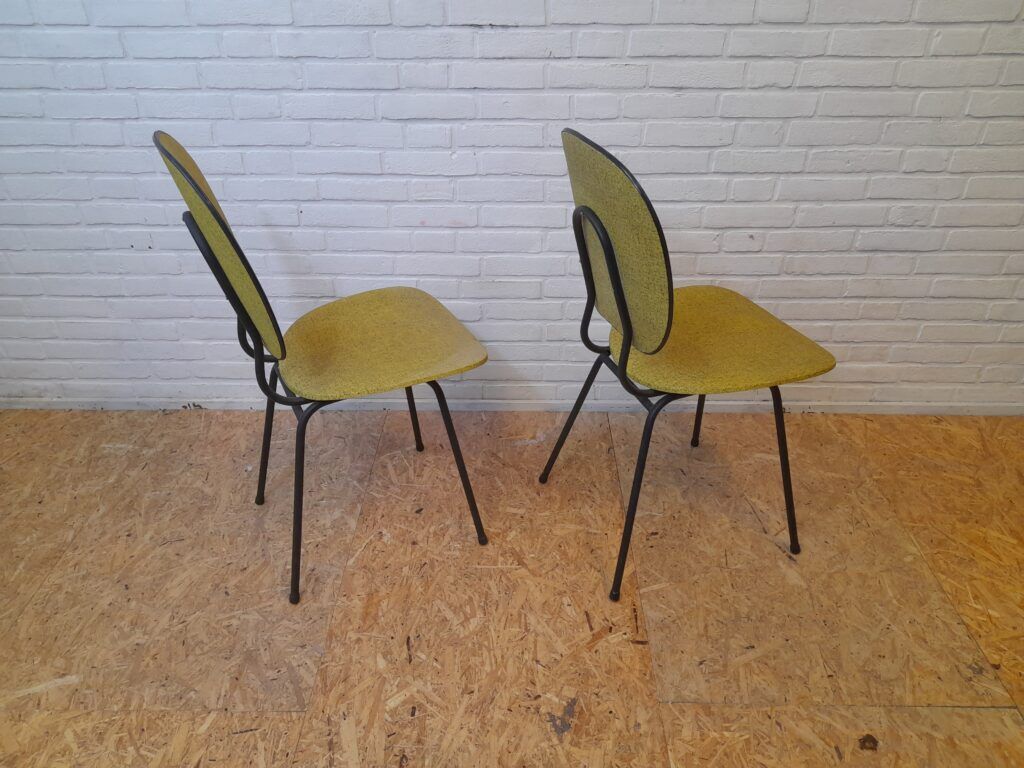 Pair of French dining chairs from the 1950s.