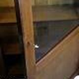 Antique display cabinet with adjustable shelves - Mahogany - Hand polished - 1920s