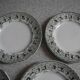 Lot of 5 flat plates, St Amand earthenware, antique French flate plates, 30s