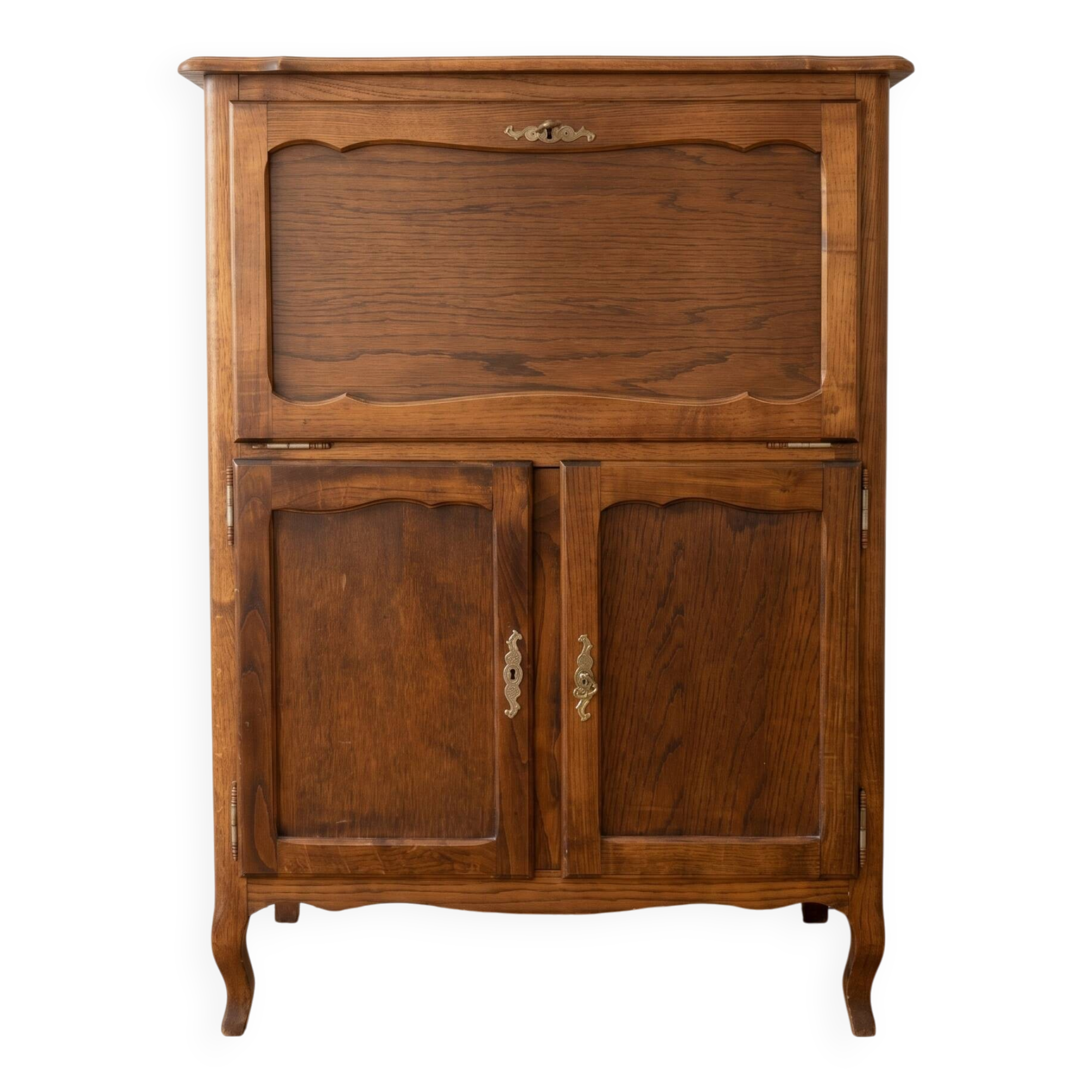 Louis XV drop-leaf secretary in solid oak