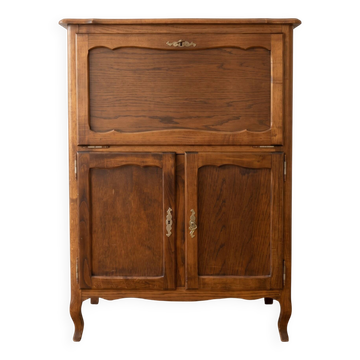 Louis XV drop-leaf secretary in solid oak