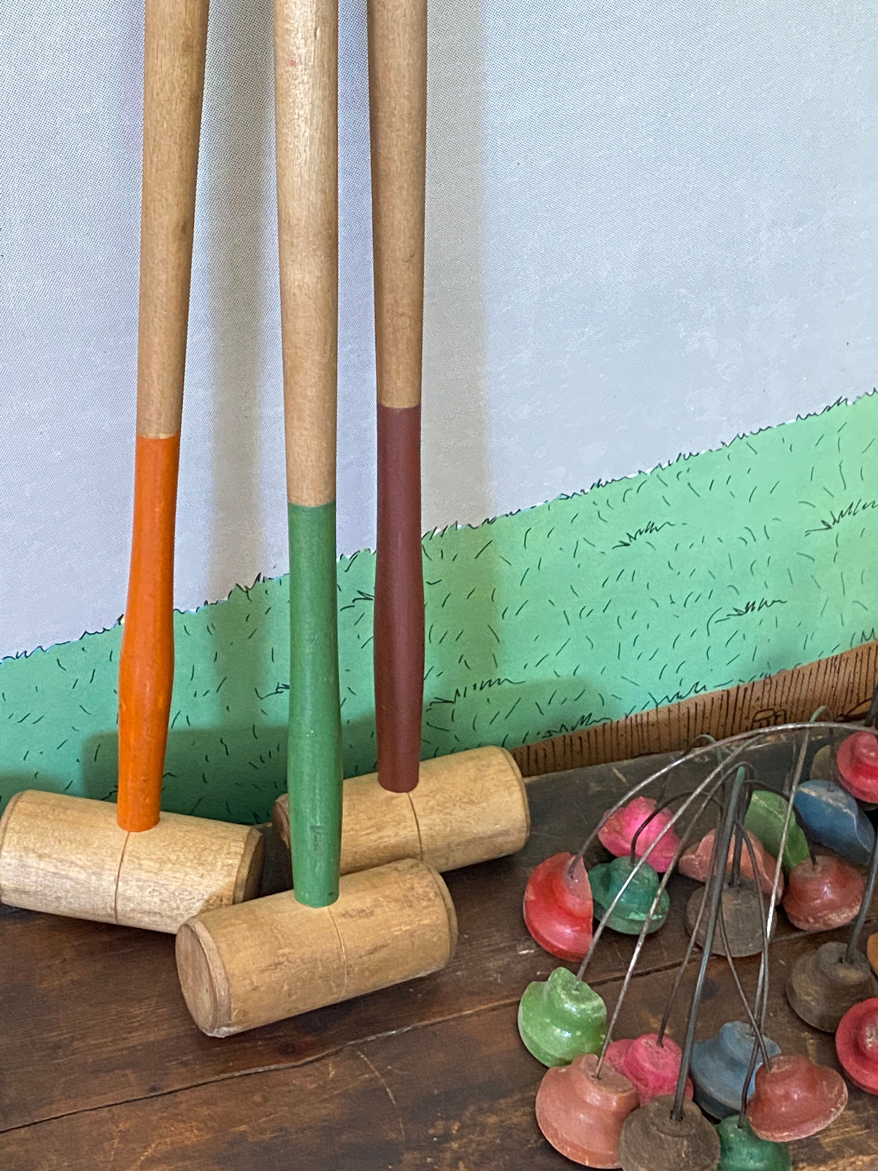 Old living room croquet game