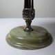 Rare display stand in green onyx and silver metal, Italy, vintage.