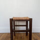 Tabouret en bois paillé