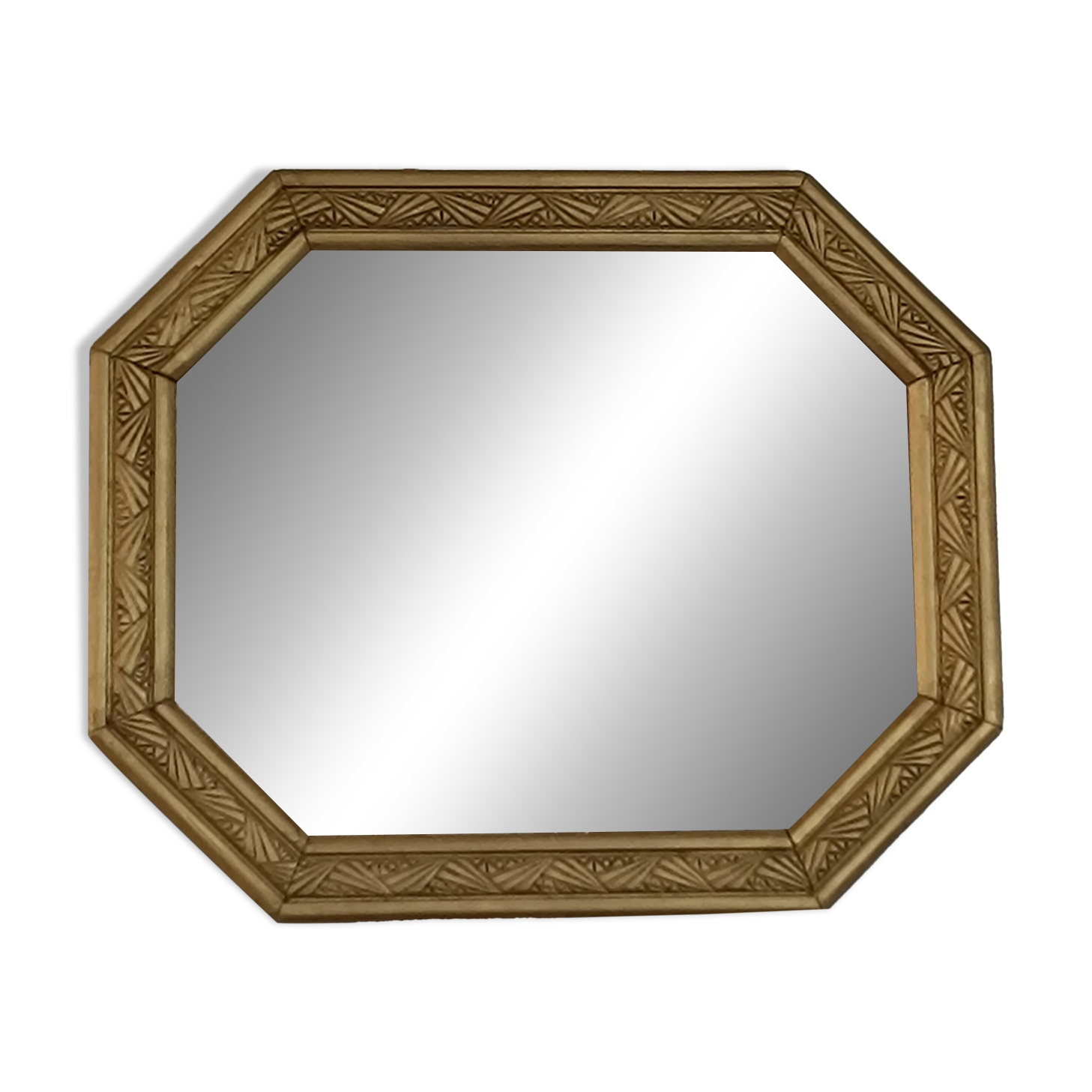Small octagonal art nouveau mirror