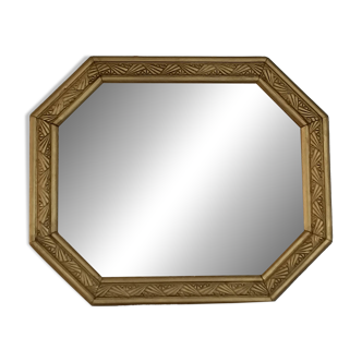 Small octagonal art nouveau mirror