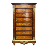 Writing desk in Napoleon III Marquetry white marble top