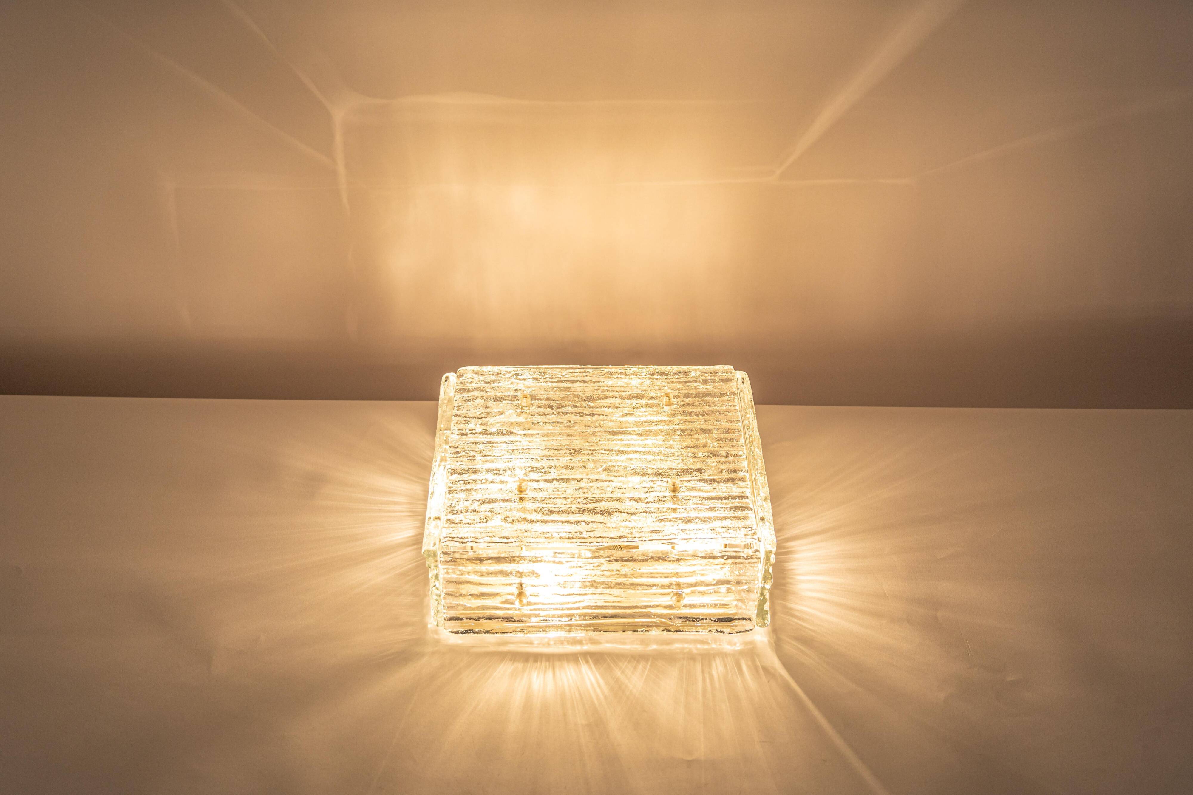 Plafonnier en verre de Murano par Kalmar, Autriche, années 1960