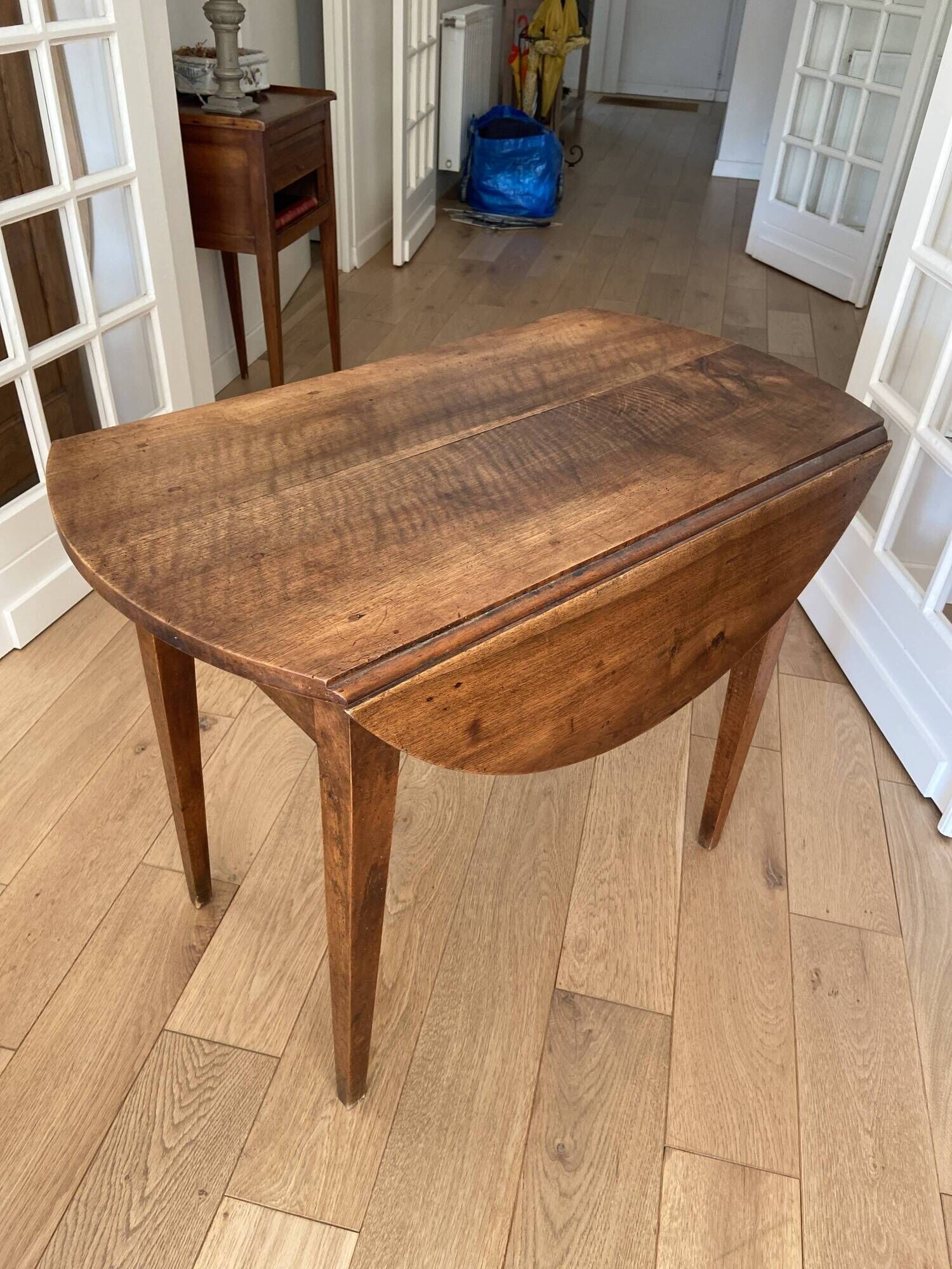 Small antique drop-leaf table