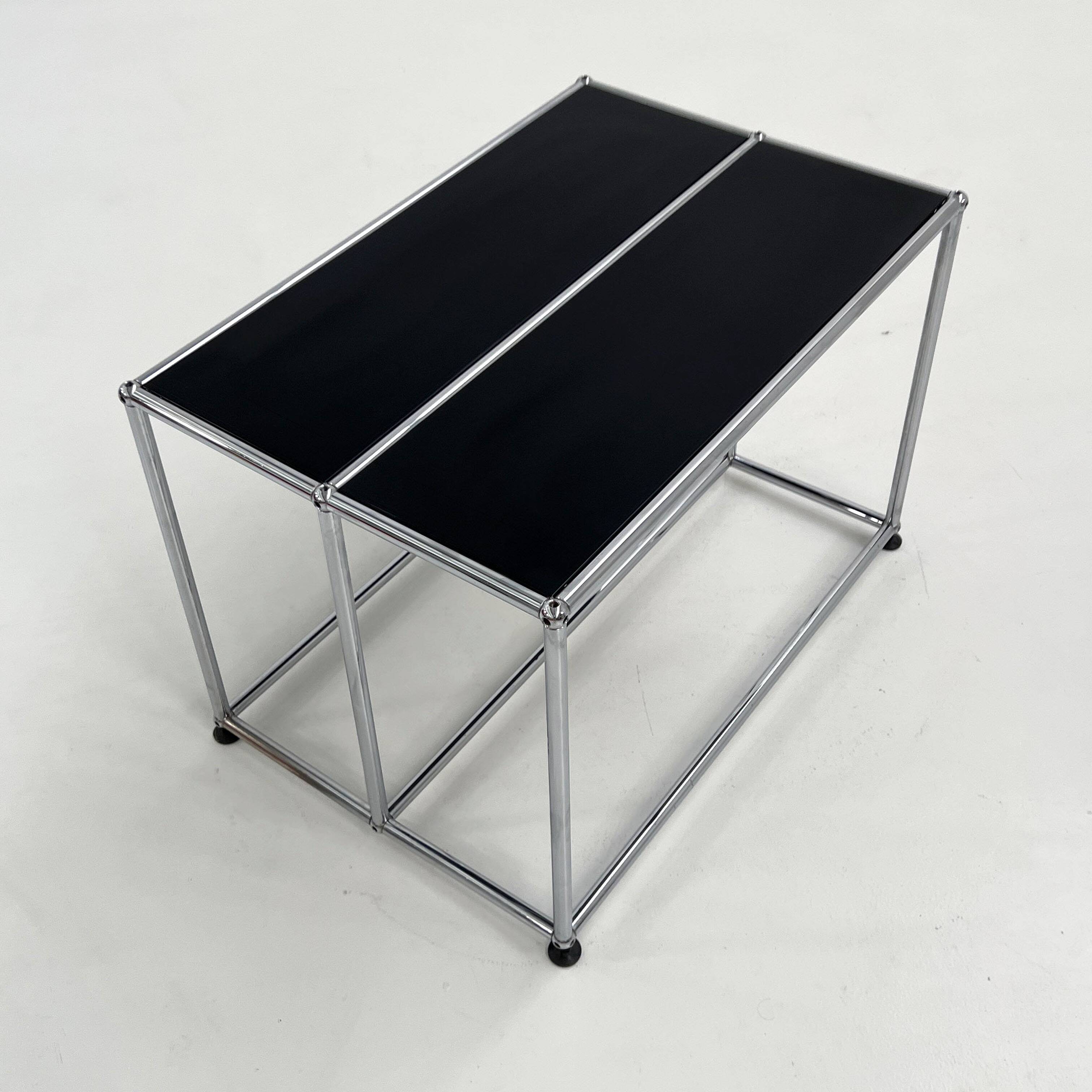 Black console by Fritz Haller & Paul Schärer for USM Haller, 1980