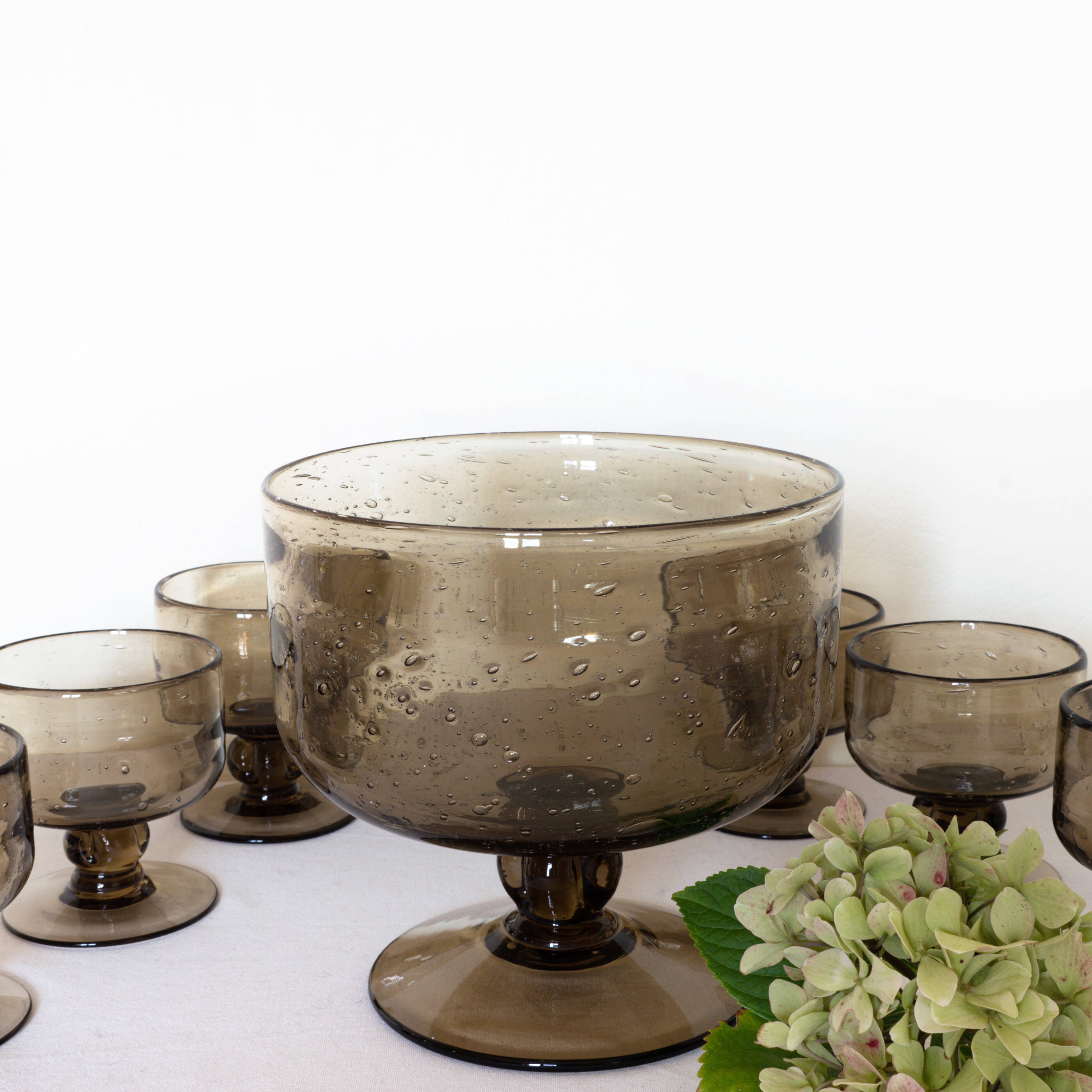 Cutting set and cups Verrerie Biot