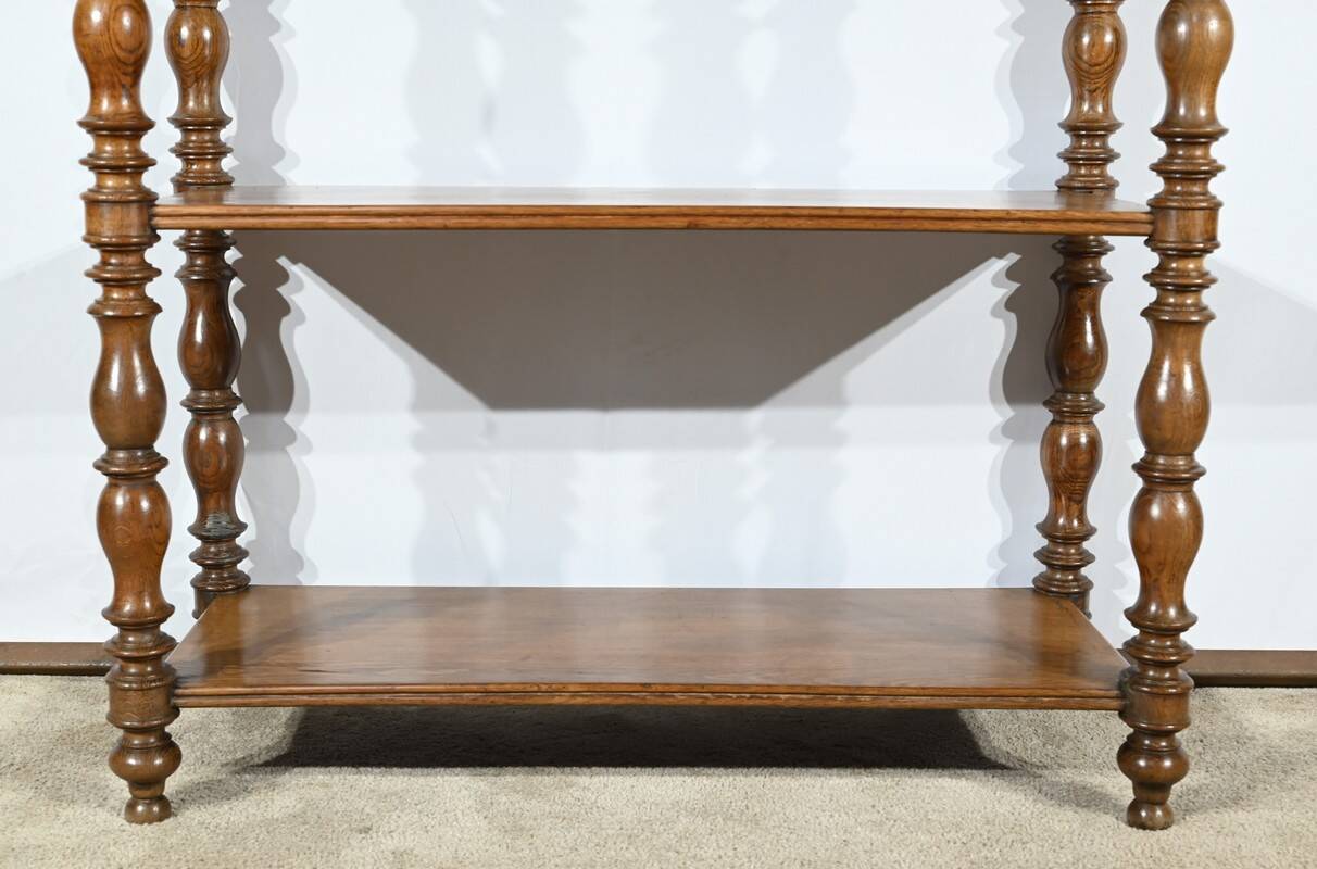 Desserte à hauteur d’appui, console en chêne, style Louis Philippe, 2ème partie du XIXème s.