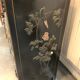 Old Chinese black lacquered furniture decorated with hard stones / cabinet