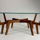 Mid-Century Modern Sculptural Wooden Coffee Table, Italy, 1950s