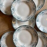 Set of 8 antique ironstone soup plates - Suzanne de Saint Amand model