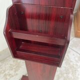 Art Deco magazine rack in mahogany color from the 60s