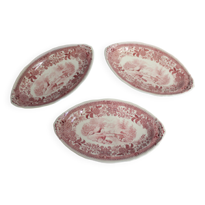 Suite de 3 Raviers rouges