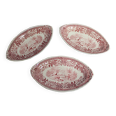 Set of 3 Burgenland red Villeroy & Boch dishes