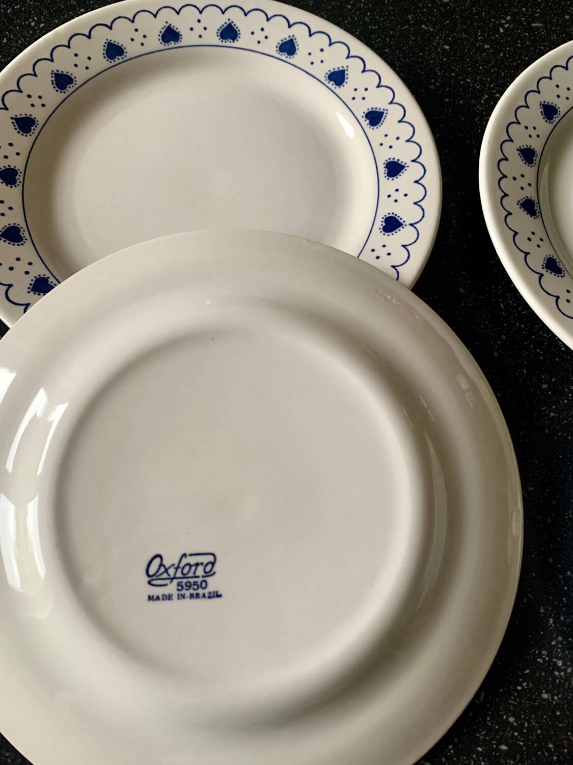 Oxford dessert plates Made in Brazil
