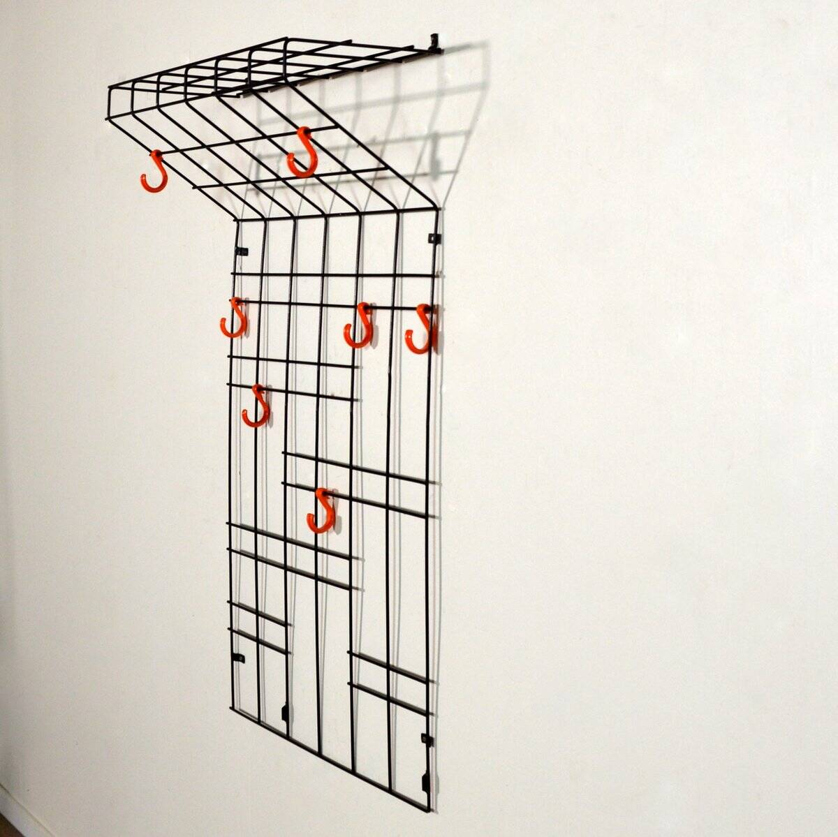 Wire coat rack by Karl Fichtel for Drahtwerke Erlau 1950s