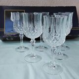 6 crystal stem glasses