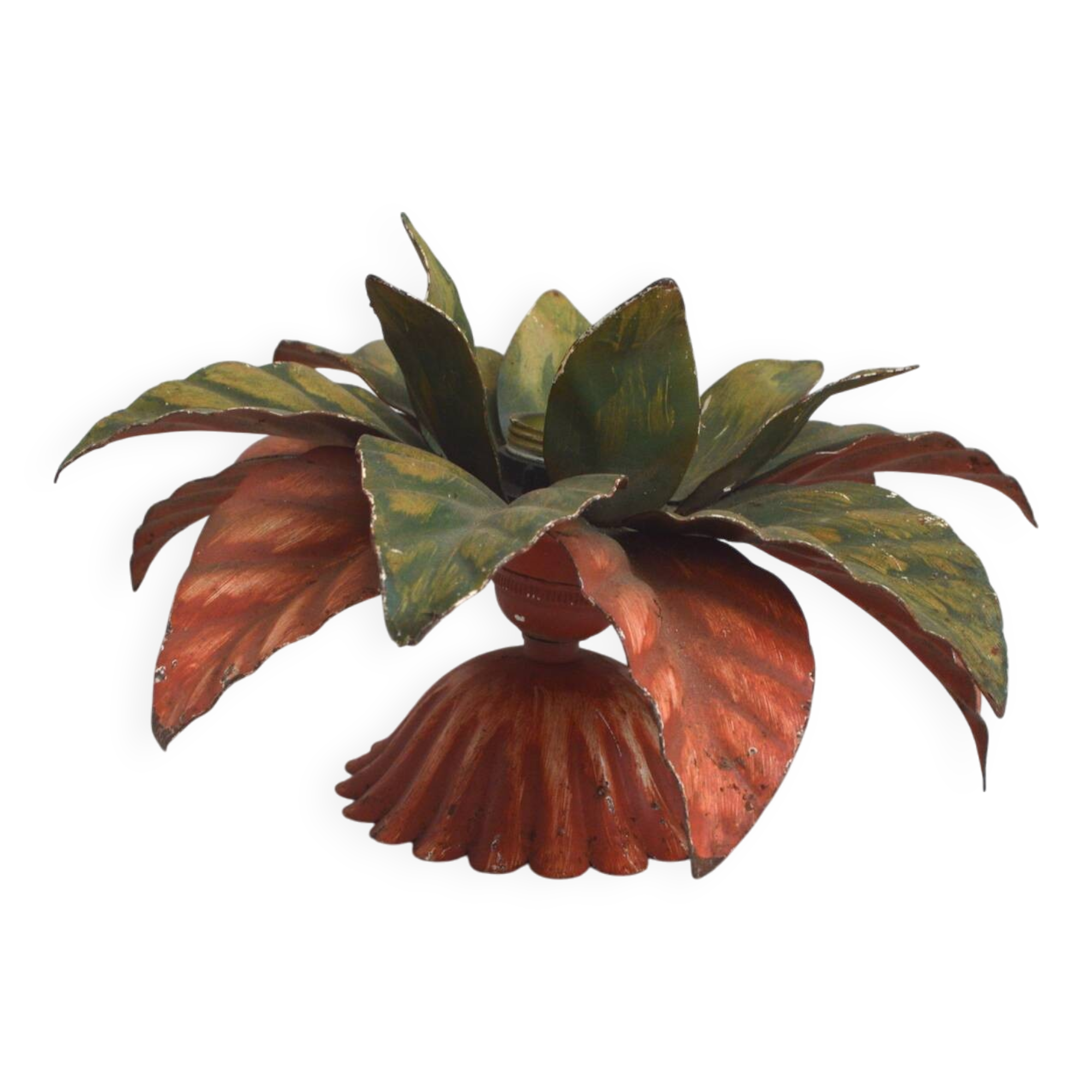 Metal flower wall light