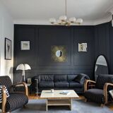 Vintage coffee table in travertine