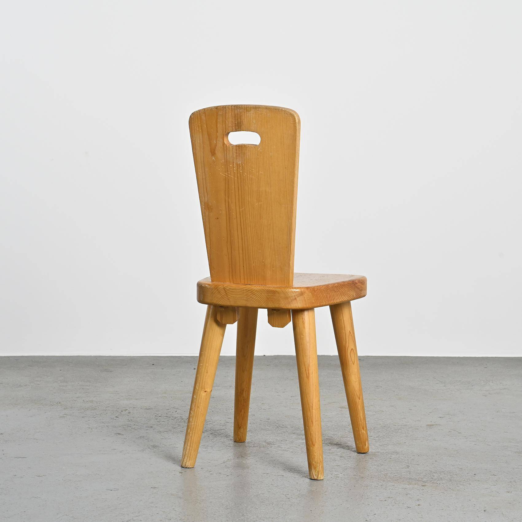 High-back chair by Christian Durupt, Méribel 1960