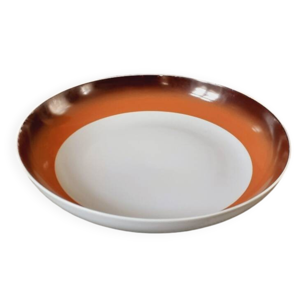Plat de service creux Space Âge Porcelaine année 70 manufacture Royale de L