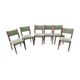 Lot de 6 chaises scandinaves teck et tissu
