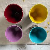 Set of 4 Covain Vallauris ceramic glasses